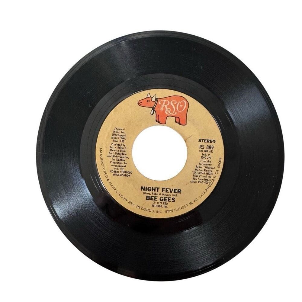 Bee Gees Down The Road/Night Fever  45 RPM  RSO Label 1977